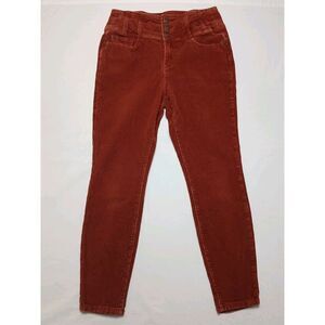 NOBO No Boundaries‎ Womens High-rise Sculpting Skinny Red Corduroy Pants Size 11